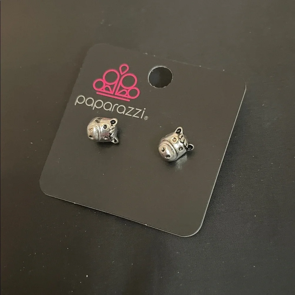 Paparazzi Silver Animal Stud Earrings
